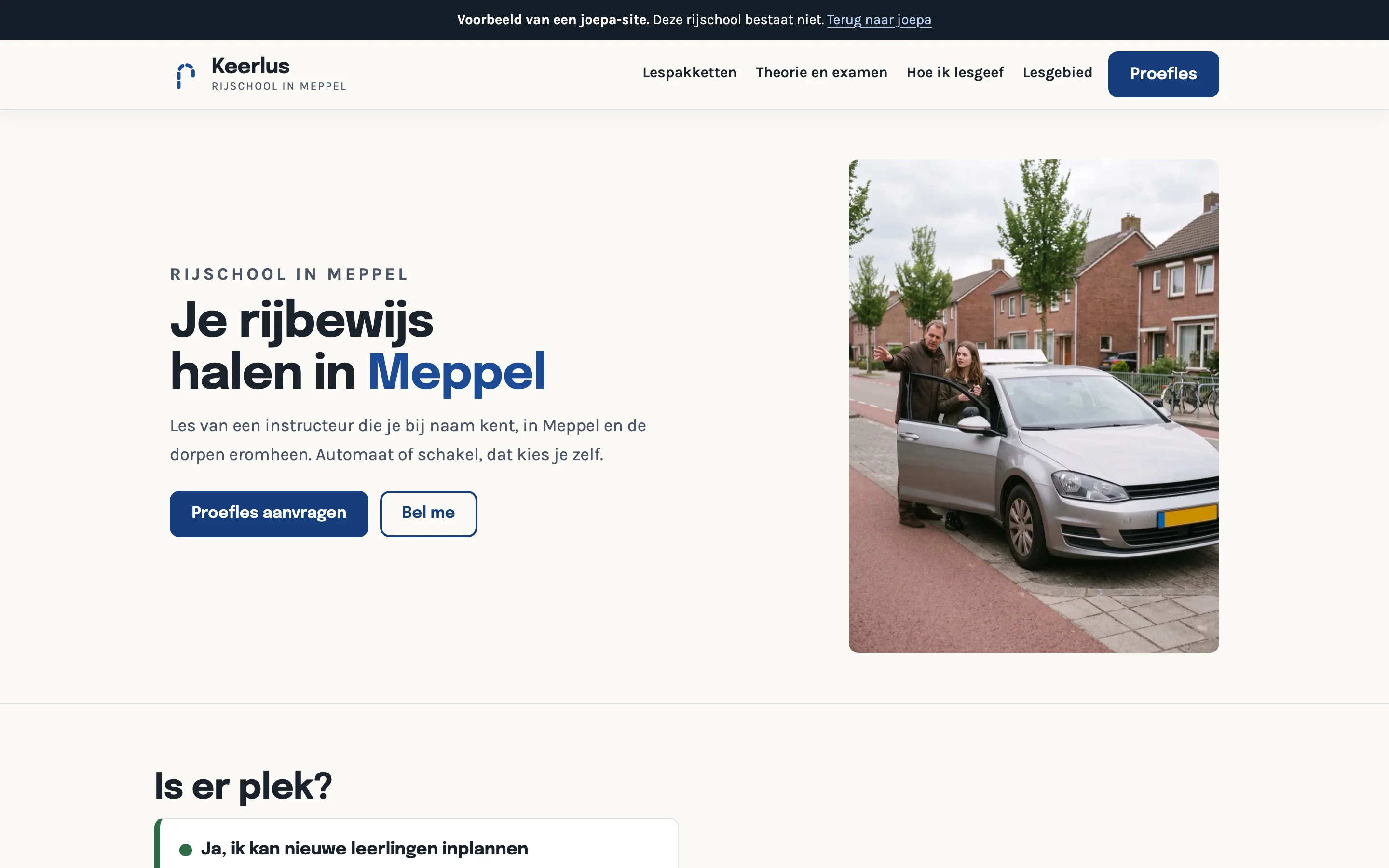 Rijschool Keerlus op een laptop
