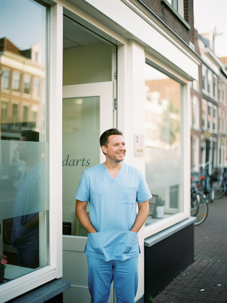 Ondernemer werkt aan de eigen website