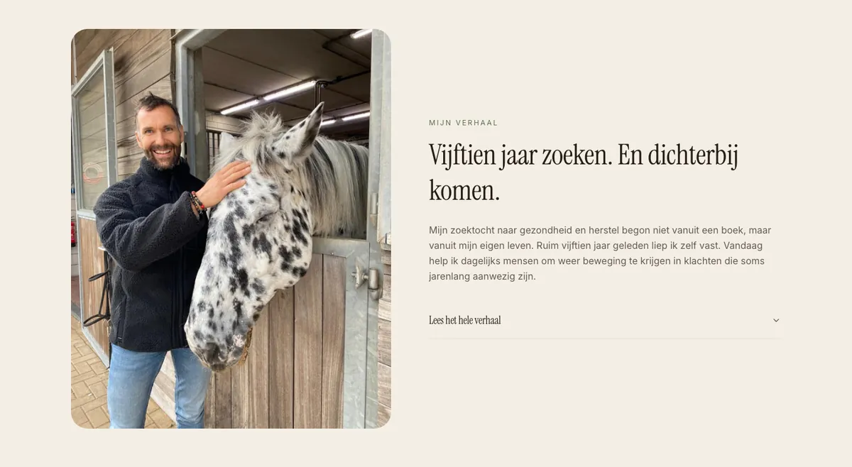 Gert bij zijn verhaal 'Vijftien jaar zoeken'
