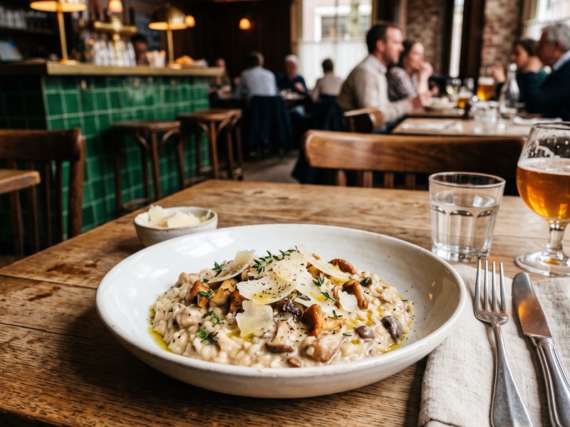 Risotto met paddenstoelen en Parmezaan